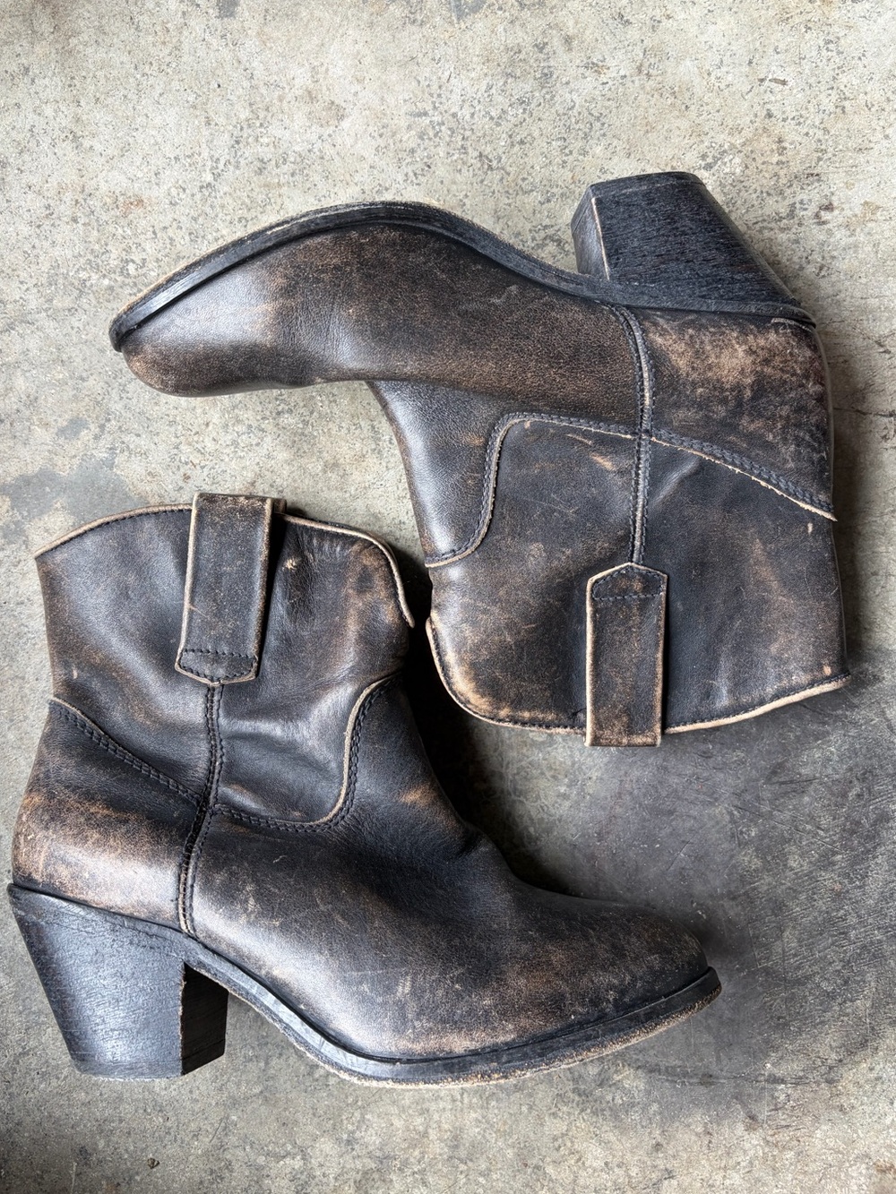 corral indie spirit ankle cowgirl bootie distressed gray western